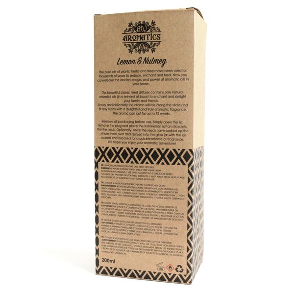Citrón & Muškátový Ořech Difuzér s Esenciálním Olejem - 200 ml