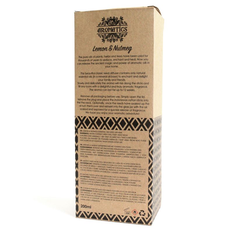 Citrón & Muškátový Ořech Difuzér s Esenciálním Olejem - 200 ml