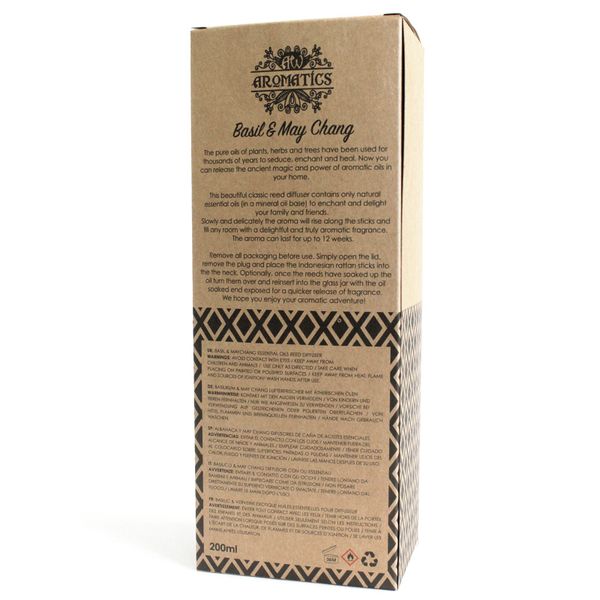 Bazalka & May Chang Difuzér s Esenciálním Olejem - 200 ml
