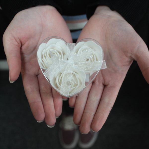 Sada 3 Mýdlových Květů - Bílá