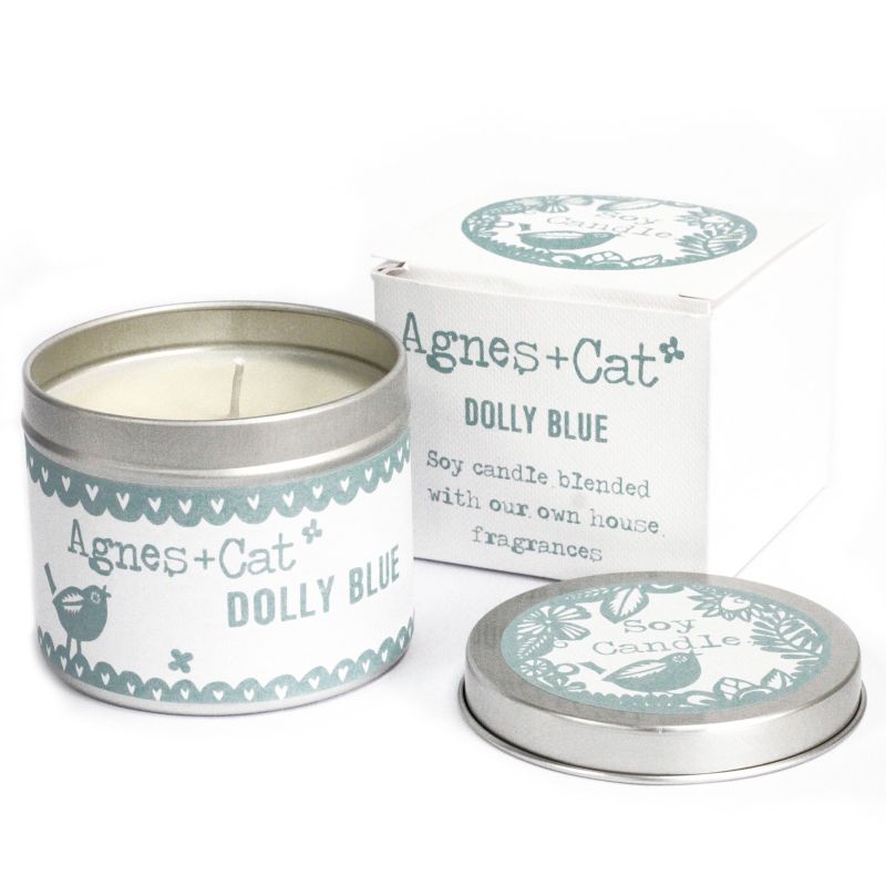 200g Svíčka v Plechovce - Dárkové Balení - Dolly Blue