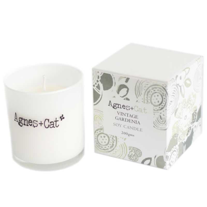 200g Sójová Votivní Svíčka v Dárkovém Balení - Vintage Gardenia