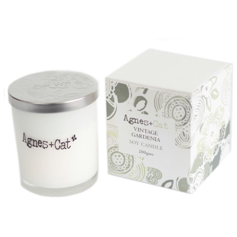 200g Sójová Votivní Svíčka v Dárkovém Balení - Vintage Gardenia