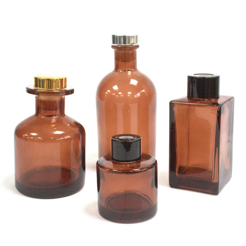 140 ml Oválná Alchymistická Difuzní Láhev - Jantarová