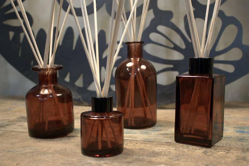 140 ml Oválná Alchymistická Difuzní Láhev - Jantarová