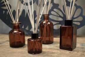 140 ml Oválná Alchymistická Difuzní Láhev - Jantarová