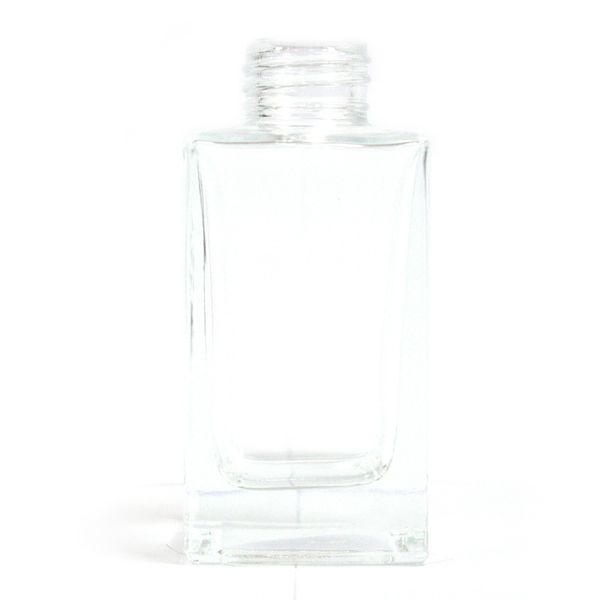 100 ml Čtvercová Vysoká Difuzní Láhev - Čirá