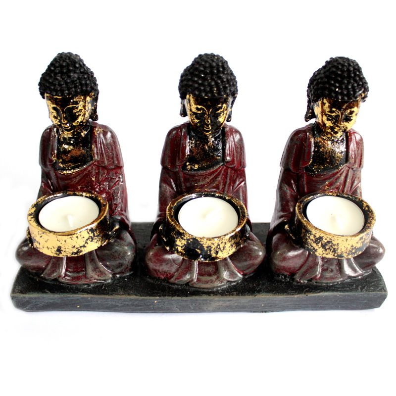 Antický Buddha - Svícen - Oddaná Trojice