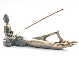 Antický Buddha - Stojan na Vonné Tyčinky - Ruka