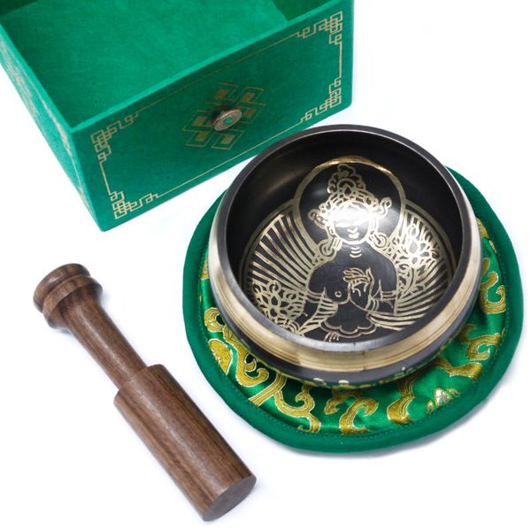 Zpívající Miska - Zelená Tara - 10 cm, Sada (min. 380 gm)