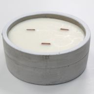 Sojové Svíčky v Betonu - Velké - Patchouli a Tmavý Jantar