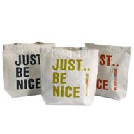 EKO Bavlnněné Tašky - Just Be Nice - 4 různé vzory