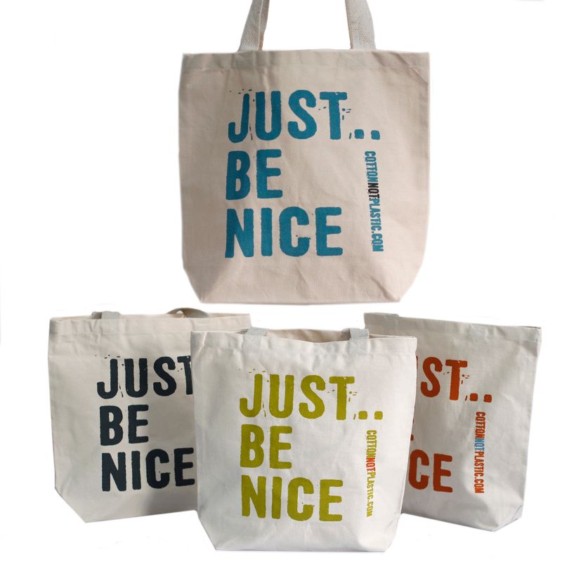 EKO Bavlnněné Tašky - Just Be Nice - 4 různé vzory