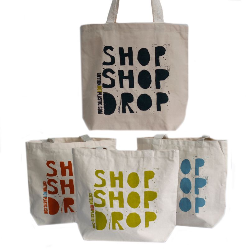 EKO Bavlnněné Tašky - Shop Shop Drop - 4 různé vzory
