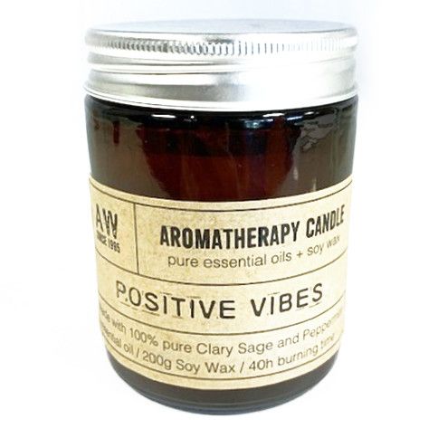Aromaterapeutická Sójová Svíčka 200g - Pozitivní Vibrace