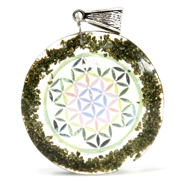 Orgonitový Přívěšek - Zelená Mandala