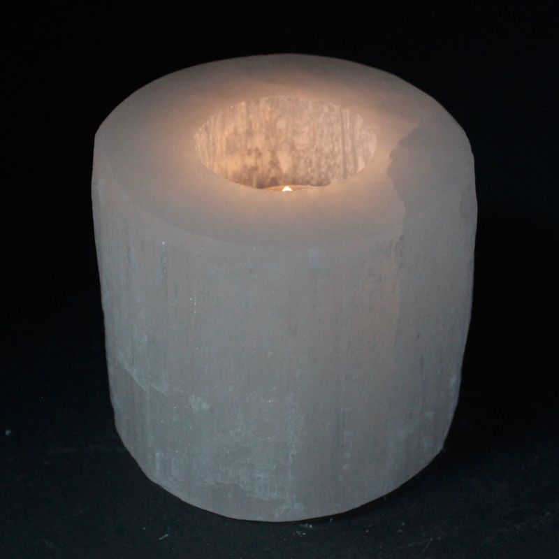 Selenitový Svícen - Válec - 8 cm