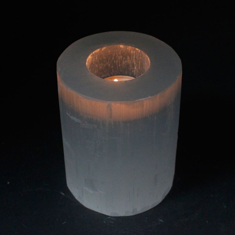 Selenitový Svícen - Válec - 10 cm