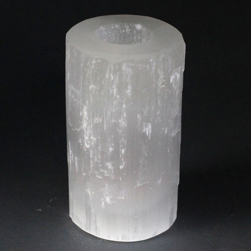 Selenitový Svícen - Válec - 15 cm