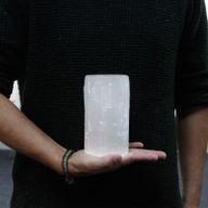 Selenitový Svícen - Válec - 15 cm