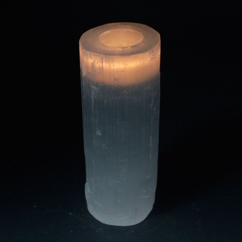 Selenitový Svícen - Válec - 20 cm