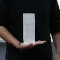 Selenitový Svícen - Válec - 20 cm