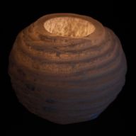 Selenitový Svícen - Sněhová Koule - 8 cm