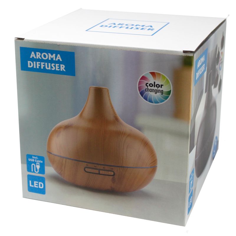 Aroma Difuzér Santorini - Popraskaný Efekt - USB kabel - Měnící se Barvy - Časovač