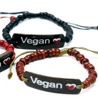 Kokosové Náramky se Sloganem - Vegan