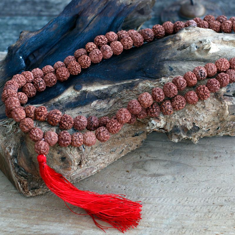 108 Rudraksha Mala - Hnědý