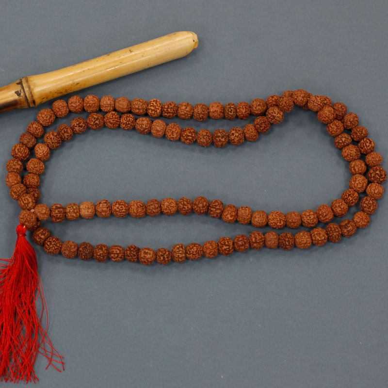 108 Rudraksha Mala - Hnědý
