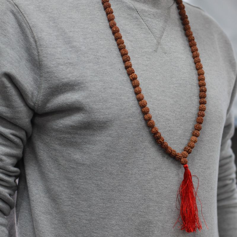 108 Rudraksha Mala - Hnědý