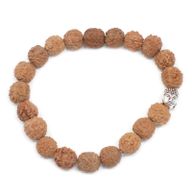 Rudraksha Buddha Mala Náramek - Přírodní
