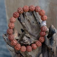 Rudraksha Buddha Mala Náramek - Přírodní