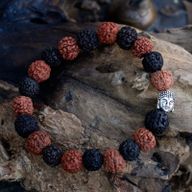 Rudraksha Buddha Mala Náramek - Mix