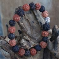 Rudraksha Buddha Mala Náramek - Mix