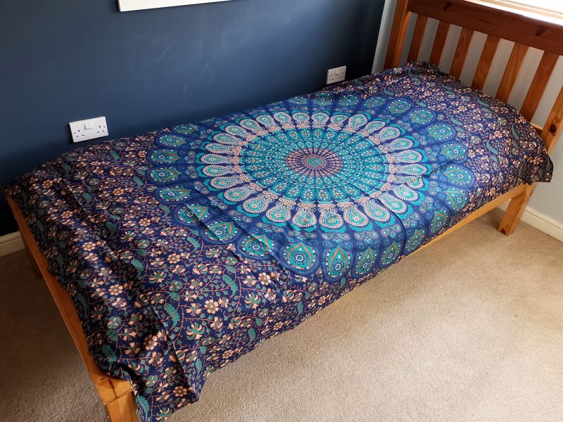 Bavlněný Přehoz na Postel (Malý) - Klasická Mandala
