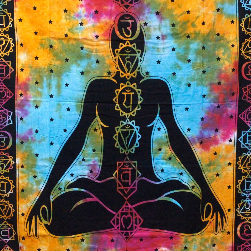 Bavlněný Přehoz na Postel (Malý) - Chakra Buddha