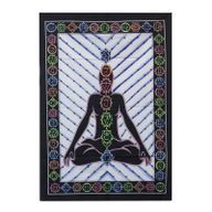 Ručně Malovaný Bavlněný Závěs - Buddha Chakra