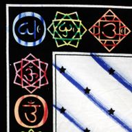 Ručně Malovaný Bavlněný Závěs - Buddha Chakra