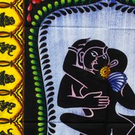 Ručně Malovaný Bavlněný Závěs - Kamasutra