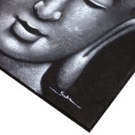 Obraz Buddhu - Detail Šedého Brokátu