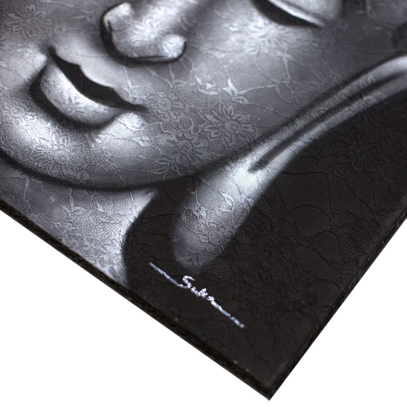 Obraz Buddhu - Detail Šedého Brokátu