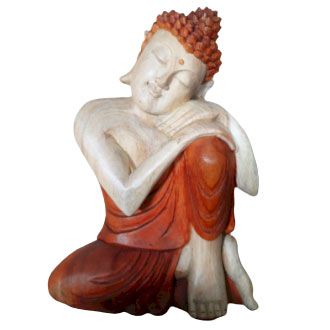 Ručně Vyřezávaná Socha Buddhy - Přemýšlející - 30cm