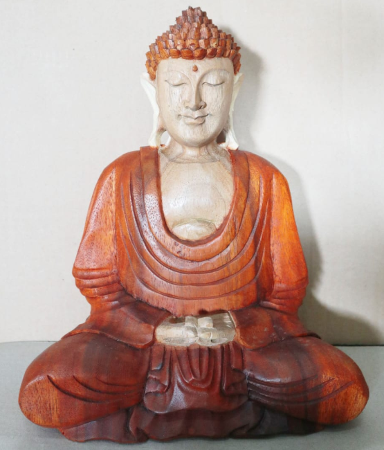 Ručně Vyřezávaná Socha Buddhy - Ruce Dolů - 30cm