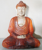 Ručně Vyřezávaná Socha Buddhy - Ruce Dolů - 30cm