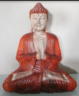 Ručně Vyřezávaná Socha Buddhy - Vítejte - 40cm