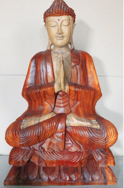 Ručně Vyřezávaná Socha Buddhy - Vítejte - 80cm