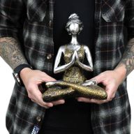 Yoga Lady Figurka -  Bronzová & Černá 24cm