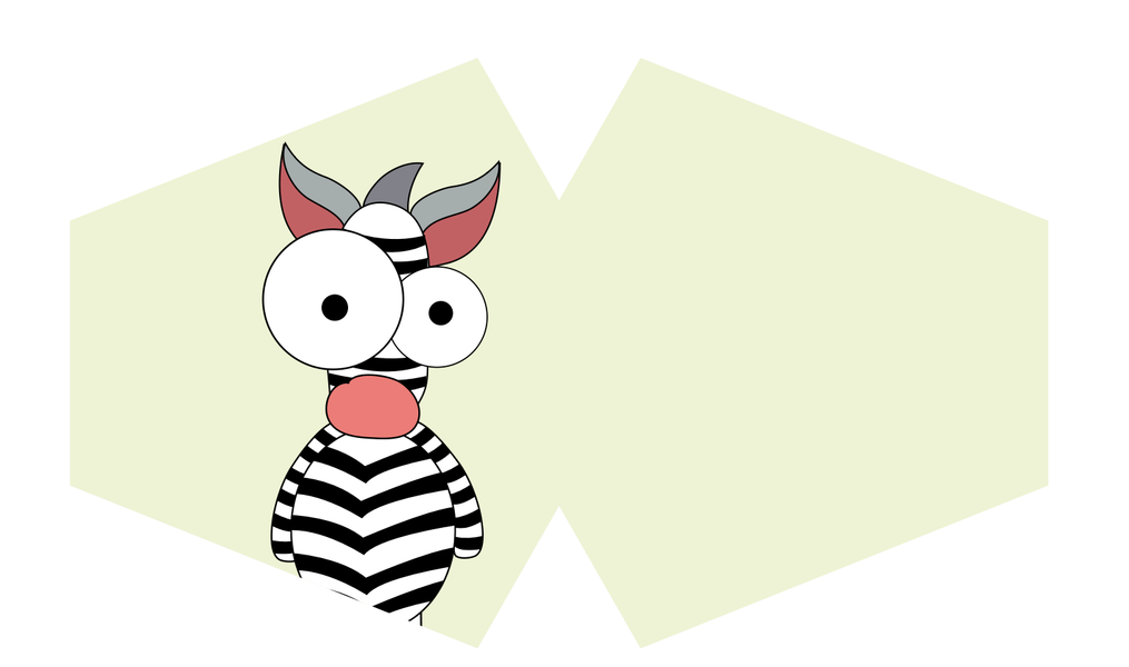Znovu-Použitelná Maska na Tvář (Rouško) - Šílená Zebra (pro děti)